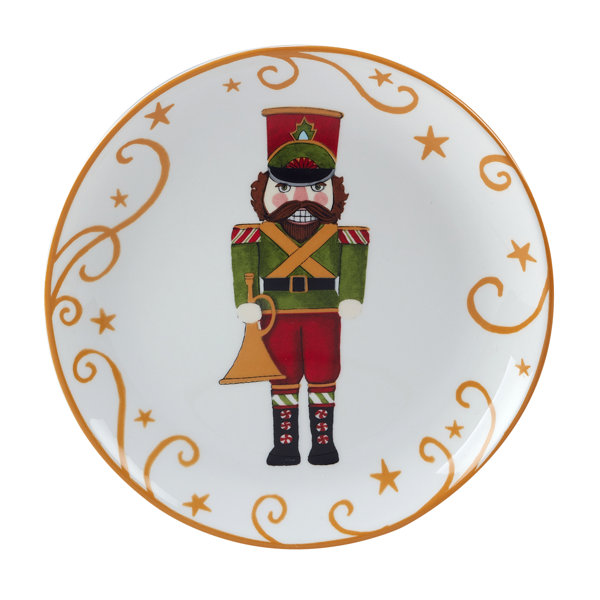 Certified International Holiday Magic Nutcracker Set Of 4 Dessert Plate